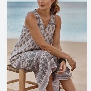 J. Jill Pure Jill Bungalow Dress – Size Medium Petite – Mauve Tint Paisley – EUC